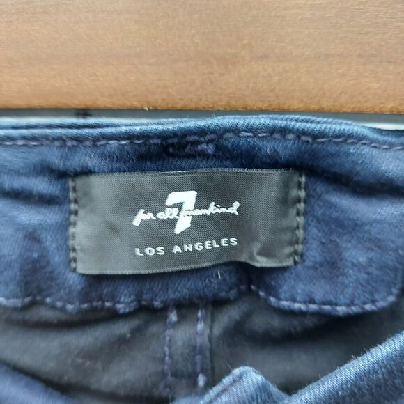 7 For All Mankind Dark Wash Straight Leg Jeans - Size 31 - Picture 3 of 4